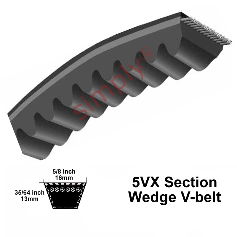 5VX840 Pix Narrow Profile Cogged V-Belt