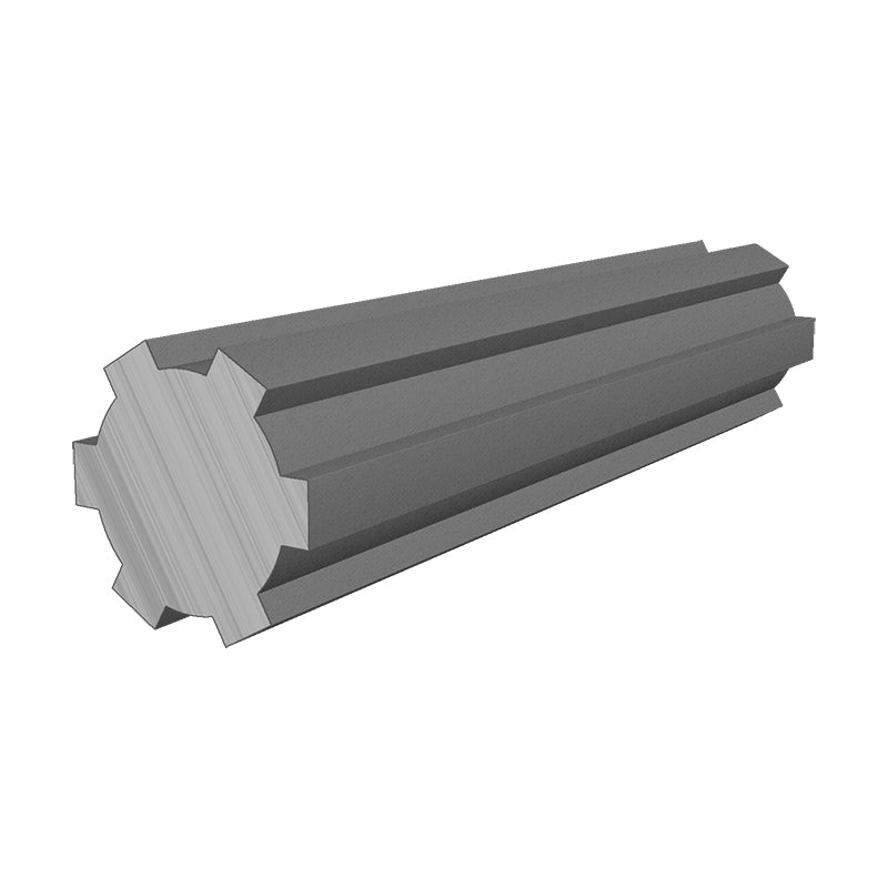 Branded SPS16X13X3.5/1 Metric Steel Splined Shaft with 6 Splines 13x16x1000mm - Allow 2-3 Days
