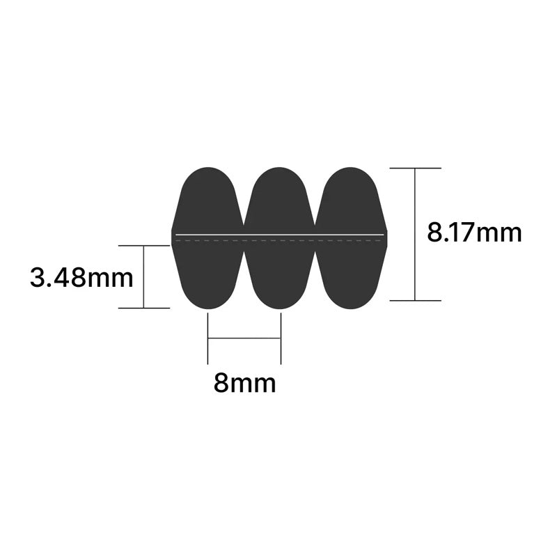 DD1500-5M-25 Transflex Double-Sided Timing Belt 25mm Wide 5mm Pitch 300 Teeth