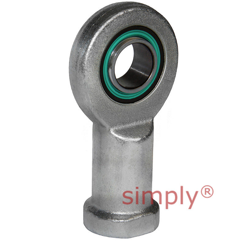 Fluro EI40D2RS Right Hand Zinc Plated Steel Maintenance Free Female Plain Rod End M39x3 Thread