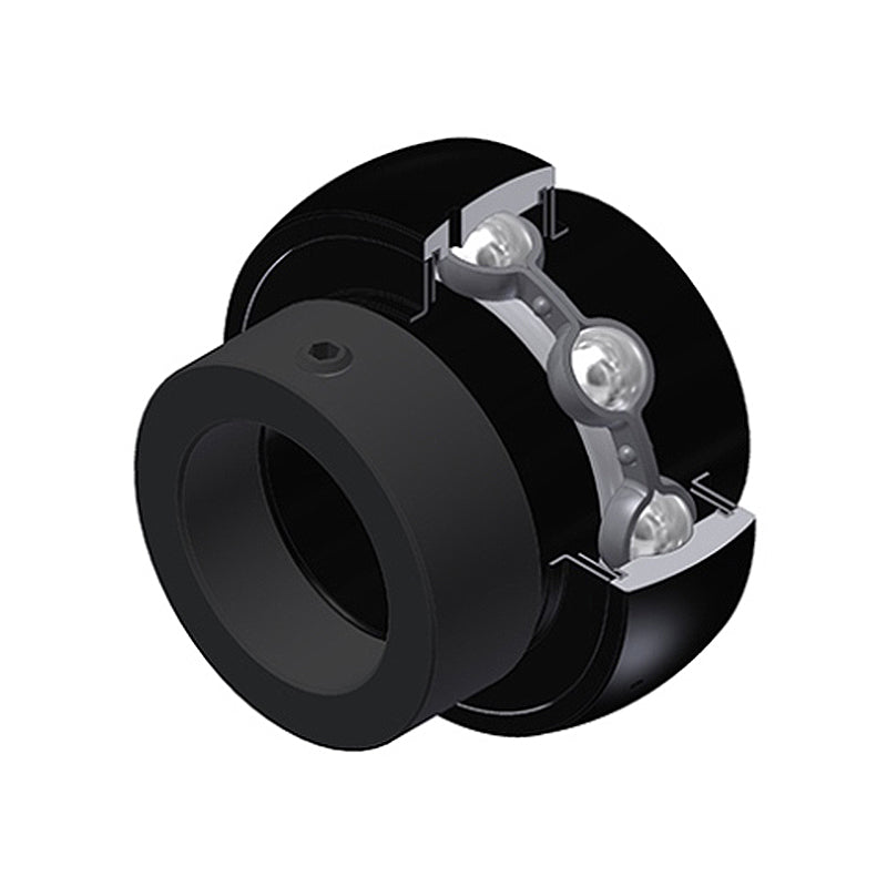 SNR EX214-43G2T20 Imperial Full Width Spherical Outer High Temp Bearing Insert 2-11/16 inch Bore 125mm Outside Diameter with Eccentric Collar - Allow 2-3 Days