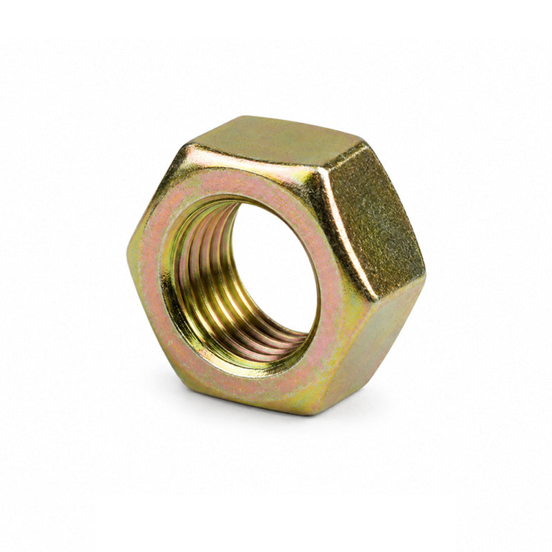 Unifix M6x10 - Class 8 Steel Full Nut DIN 934 with 1mm Pitch and Zinc and Yellow Finish - Allow 2-3 Days