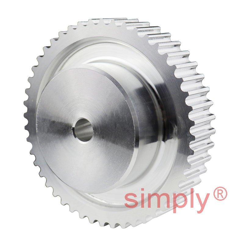 Drive-Flex P90-14M-115 - 14mm Pitch 90 Tooth Flangeless HTD Type Cast Iron Pilot Bore Timing Pulley for 115mm Wide Belts