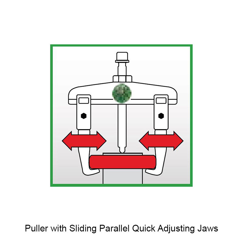 KUKKO Series 20-1+ Universal 2-Jaw Puller with Sliding Parallel Quick Adjusting Jaws 90mm