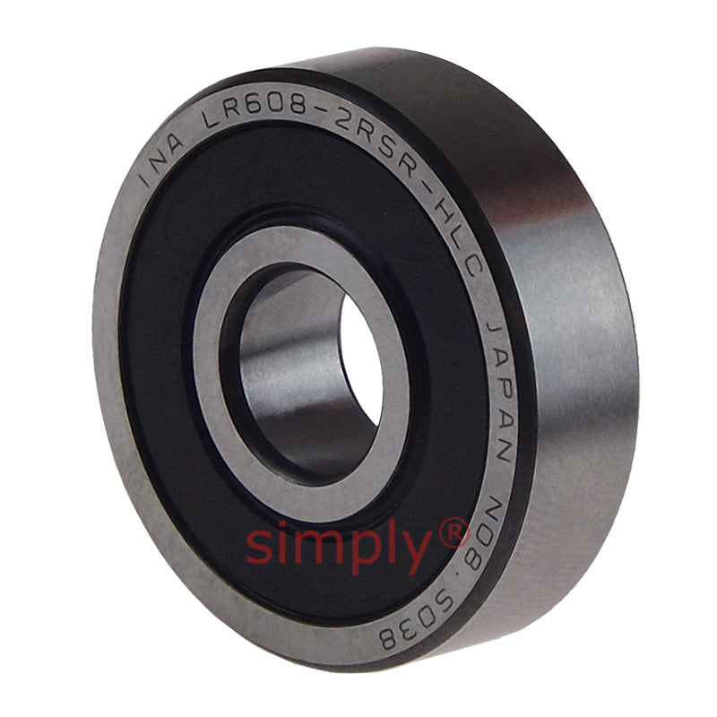 INA LR6082RSR Rubber Sealed Track Roller with Crowned Outer Race 8x24x7mm