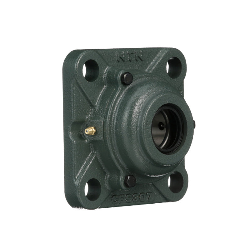 NTN C-UKF324D1/H2324X Metric Four Bolt Square Cast Iron Housing with Cast Iron Cover - Open Version - Insert and Adaptor Sleeve Fits 110mm Shaft - Allow 2-3 Days