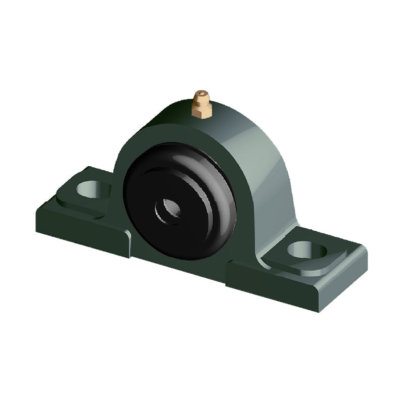 NTN M-SM-UCP210-200D1 Imperial Cast Iron Two Bolt Pillow / Plummer Block Housing with 2 inch Bore Insert with Steel Plate Cover - Closed Version - Allow 2-3 Days