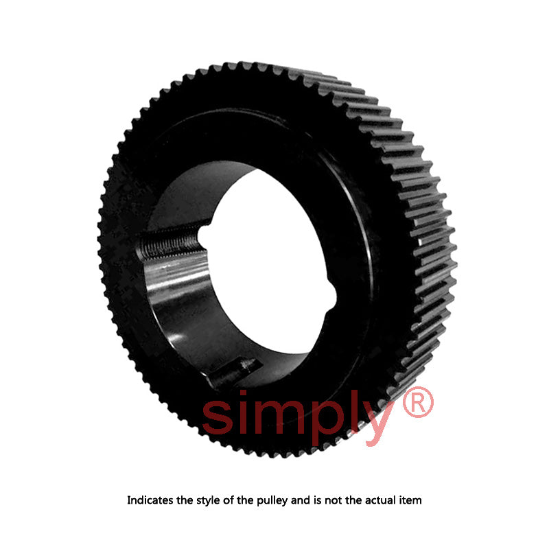Drive-Flex PC8M-80S-12 - 8mm Pitch 80 Tooth Polychain and Synchrochain Steel Taper Bore Timing Belt Pulley for 12mm Wide Belts