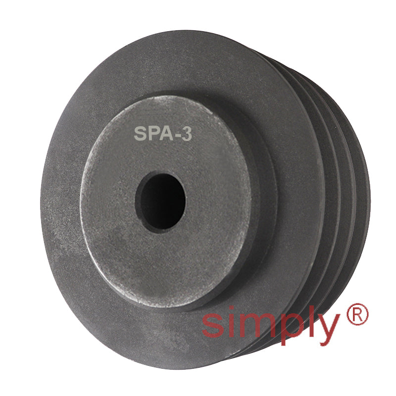 PowerDrive 071X3SPA 71mm Pitch Diameter SPA Section Pulley with 3 Grooves Pilot Bore - Allow 2-3 Days