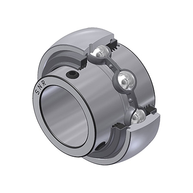 SNR UC307G2L3 Metric Full Width Spherical Outer Bearing Insert 35mm Bore 80mm Outside Diameter with Grub Screws and Triple Lip Seals - Allow 2-3 Days