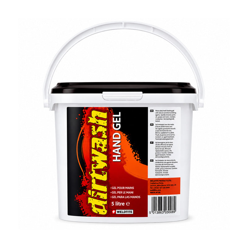 Weldtite Dirtwash Workshop Sized Heavy Duty Hand Cleaner Beaded Gel 5 Litre Tub