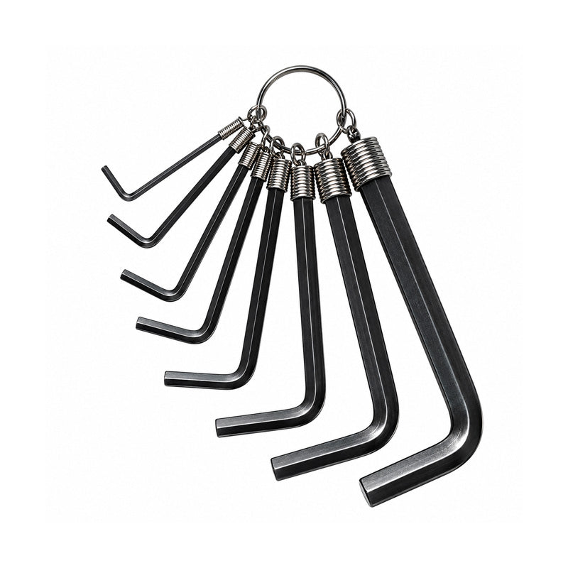 Set of 8 Hexagonal Key Ring Wrenches In a Range of Popular Bicycle Sizes