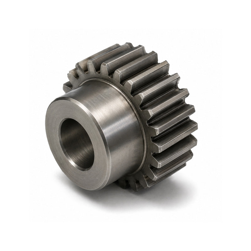SS07/25B-4 Metric EN8 Spur Gear 25 Tooth 0.7 Mod  Pilot Bored 4mm (H8)