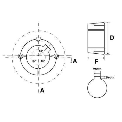 1615-1 Tapered Locking Bush with 1 inch Bore