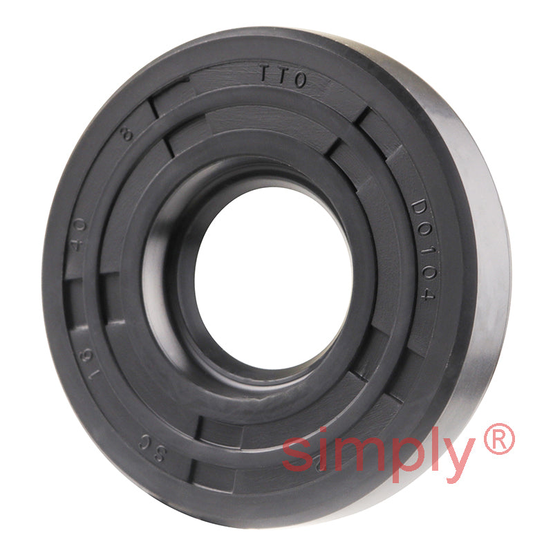 16x40x8mm Nitrile Rubber Single Lip Rotary Shaft Oil Seal with Garter Spring SC / R21