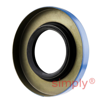 1.25x2.43x0.31 inch Metal Cased Nitrile Rubber Double Lip Rotary Shaft Oil Seal with Garter Spring R6 / TB Style