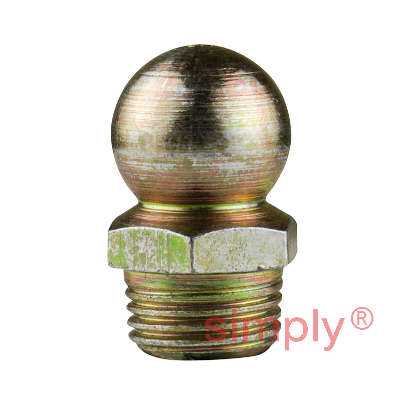 1/8x28 BSPT Hardened Mild Steel Zinc Plated 90 deg Hydraulic Grease Nipples - Pack of 500