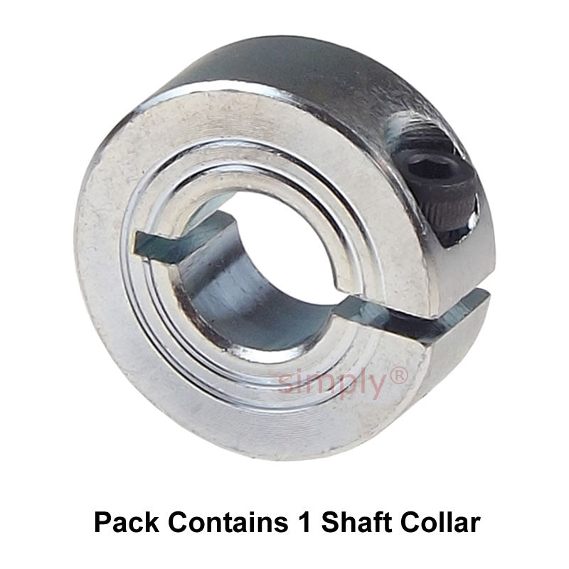 CASB32Z Zinc Plated En8 Steel Single Split Shaft Collar 32x54x15mm with Clamp Bolt