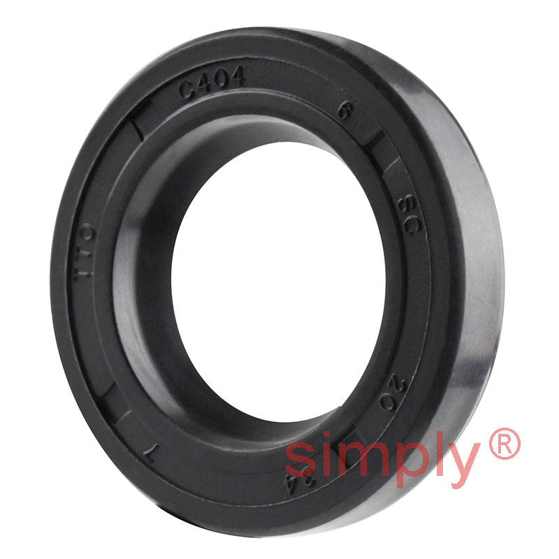 20x34x7mm Nitrile Rubber Single Lip Rotary Shaft Oil Seal with Garter Spring SC / R21