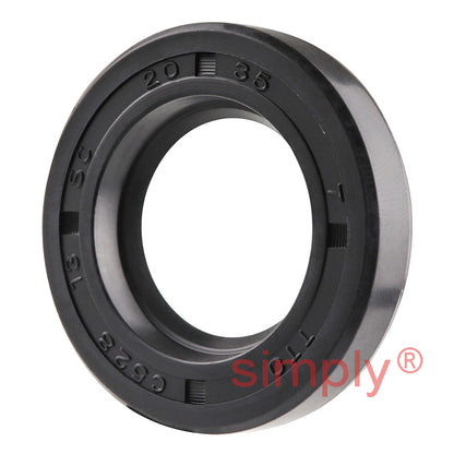 20x35x7mm Nitrile Rubber Single Lip Rotary Shaft Oil Seal with Garter Spring SC / R21