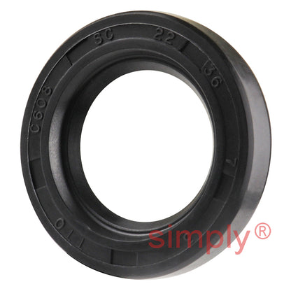 22x38x8mm Nitrile Rubber Single Lip Rotary Shaft Oil Seal with Garter Spring SC / R21
