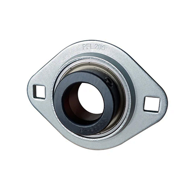 SAPFL207-21 Oval 2 Bolt Pressed Steel Bearing Housing with 1-5/16 inch Collar Insert