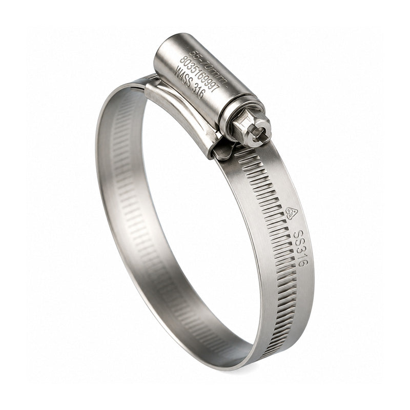 9.5SS316 316 Stainless Steel HNSS Original Jubilee Clip Adjustment Range 210mm-242mm Band Width 13mm