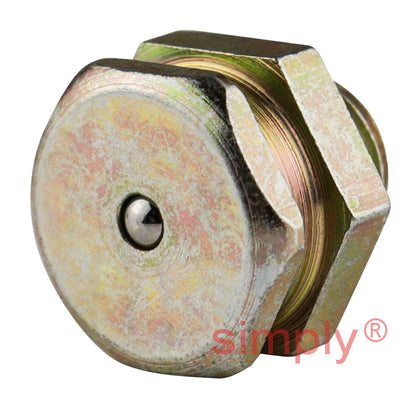 3/8x20 BSF Hardened Mild Steel Zinc Plated Straight Hydraulic Grease Nipples 