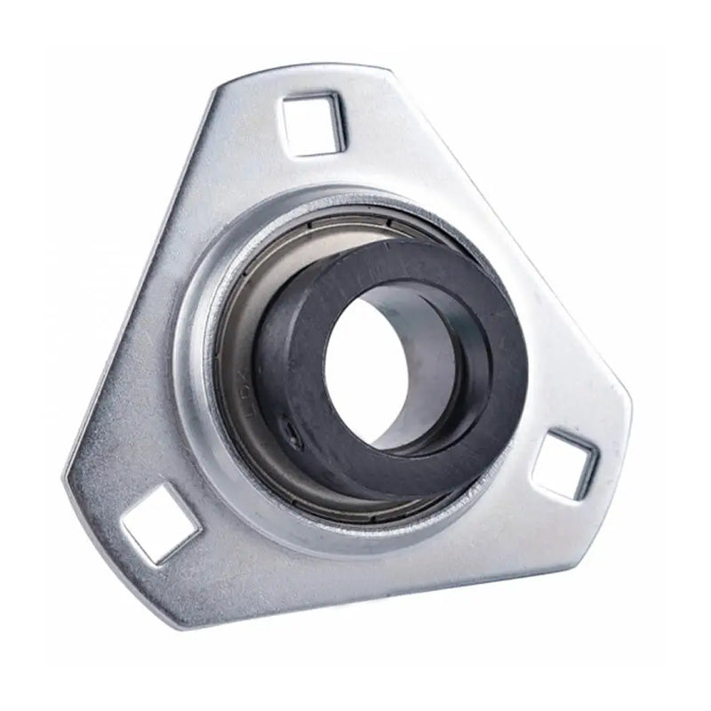 SAPFT201 Pressed Steel 3 Bolt Triangle Flange Housing with 12mm Collar Insert