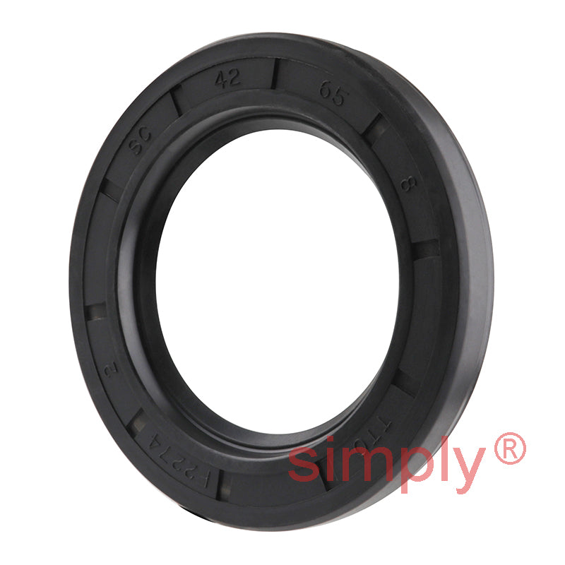 42x65x8mm Nitrile Rubber Single Lip Rotary Shaft Oil Seal with Garter Spring SC / R21