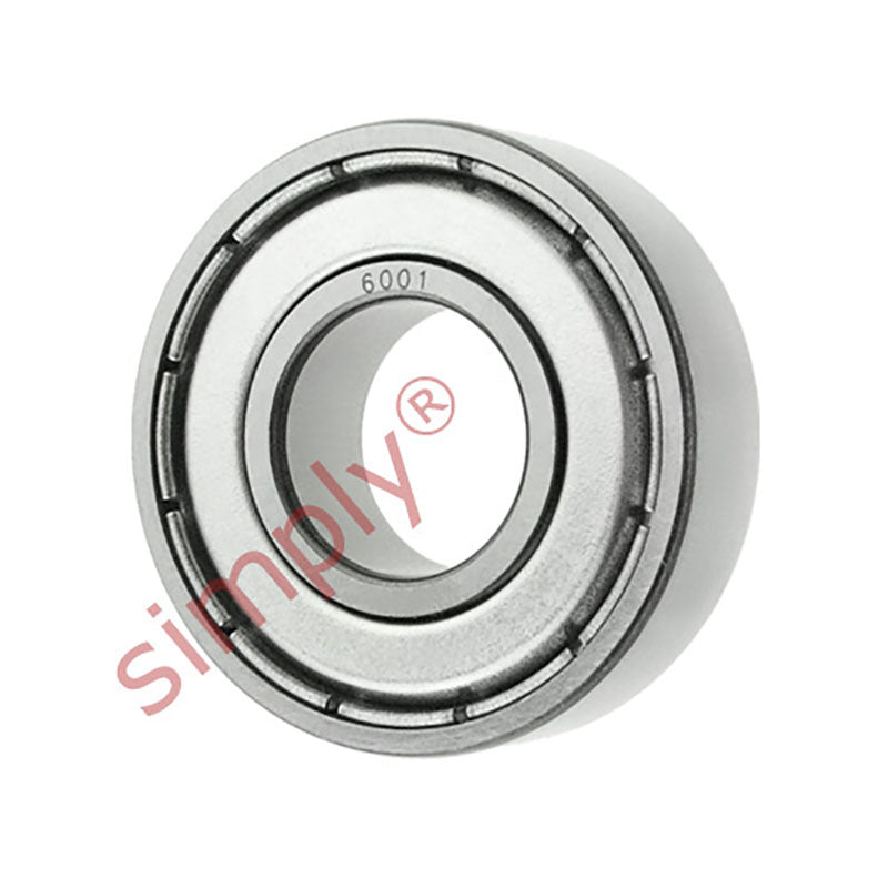 6001ZZ Budget Metal Shielded Deep Groove Ball Bearing 12x28x8mm