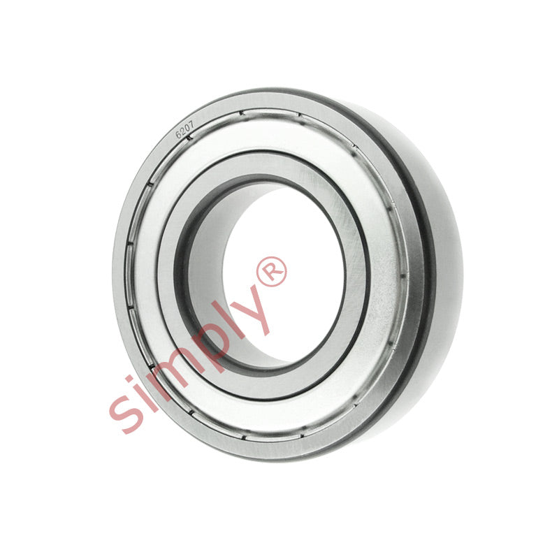 6207ZZC3 Budget Metal Shielded Deep Groove Ball Bearing 35x72x17mm