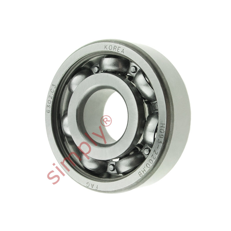 FAG 6302C3 Open Deep Groove Ball Bearing 15x42x13mm
