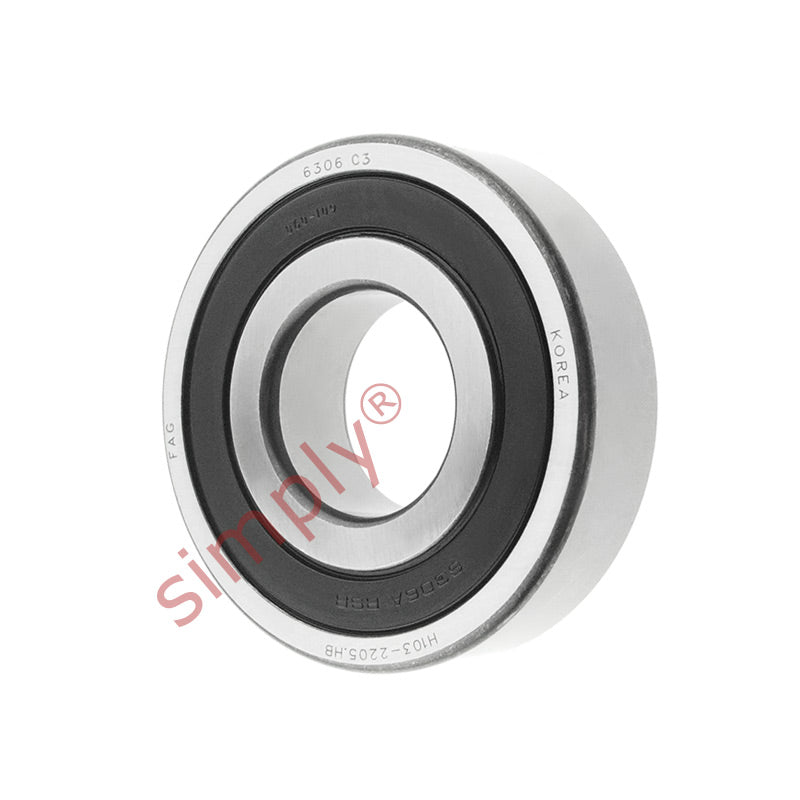 FAG 63062RSRC3 Rubber Sealed Deep Groove Ball Bearing 30x72x19mm