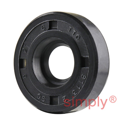 8x21x6mm Nitrile Rubber Single Lip Rotary Shaft Oil Seal with Garter Spring SC / R21