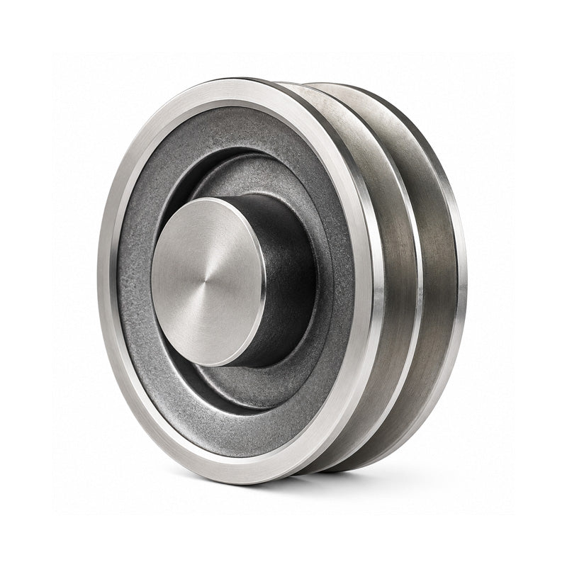 SPZ Section Un-Bored Aluminium Pulley with 2 Grooves 80mm Pitch Diameter