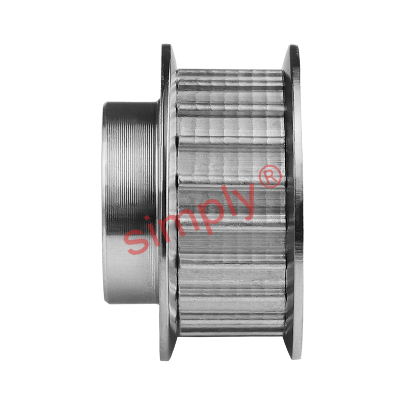 Aluminium Pilot Bore T5 Timing Pulley with Flanges 5mm Pitch 20 Tooth for 16mm Wide Belts