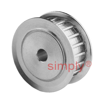 Drive-Flex Aluminium Pilot Bore AT10 Timing Pulley with Flanges 10mm Pitch 26 Tooth for 16mm Wide Belts - Overall Width 31mm