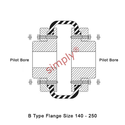 Major Brand F180B/F180B Pilot Bored Tyre Drive Coupling Assembly with Natural Rubber Tyre - Allow 2-3 Days