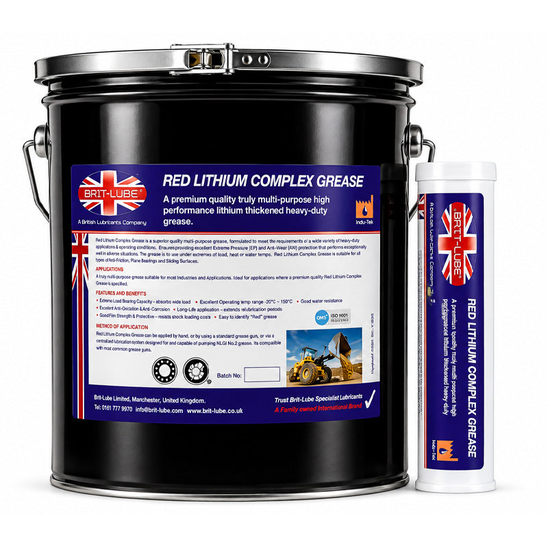 Brit-Lube Indu-Tek Red Lithium Complex 185kg - Allow 2-3 Days