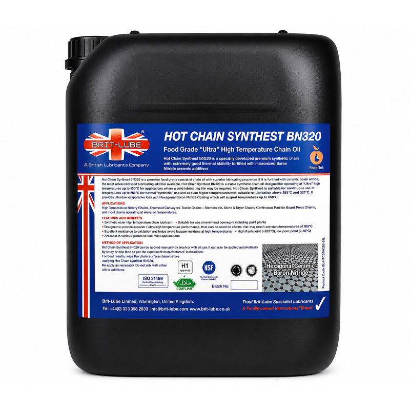 Brit-Lube Food-Tek Hot Chain Synthest BN 320 1 Litre - Allow 2-3 Days