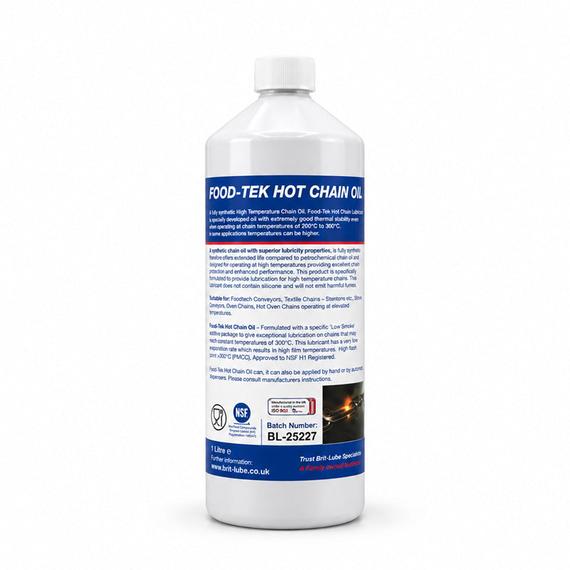 Brit-Lube Food-Tek Hot Chain LS25 1 Litre - Allow 2-3 Days