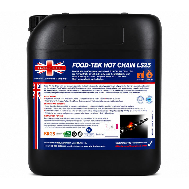 Brit-Lube Food-Tek Hot Chain LS25 1000 Litre - Allow 2-3 Days