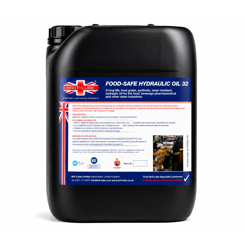 Brit-Lube Food-Tek Synthetic Hydraulic Oil 32 1000 Litre - Allow 2-3 Days
