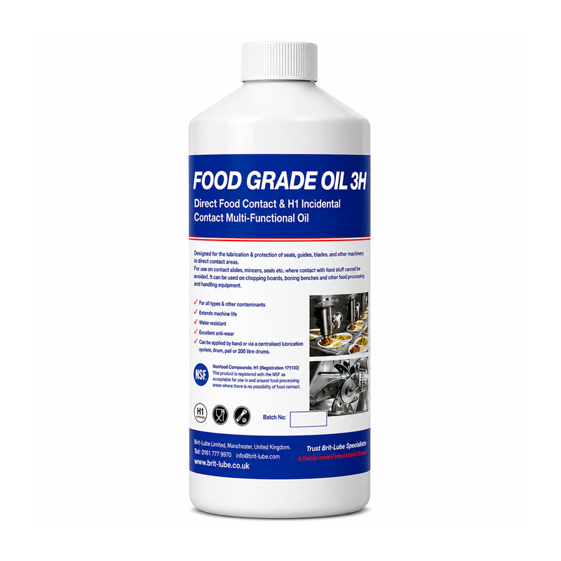 Brit-Lube Food-Tek Food Grade Oil 3H 1000 Litre - Allow 2-3 Days