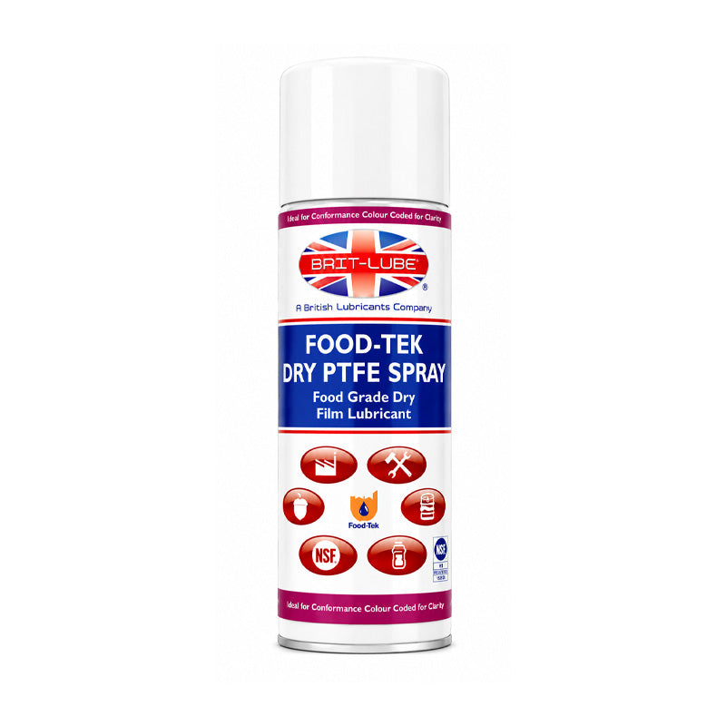 Brit-Lube Food-Tek Dry PTFE Spray 400ml
