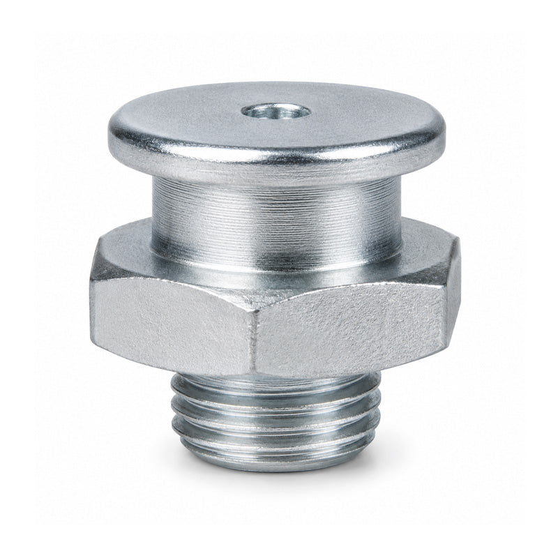 G1/8 BSP DIN 16mm Hardened Mild Steel Zinc Plated White Straight Button Head Grease Fittings 