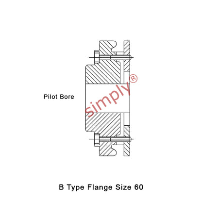 Major Brand F60B-MB Drive Coupling Pilot Bore Max Bore 45mm