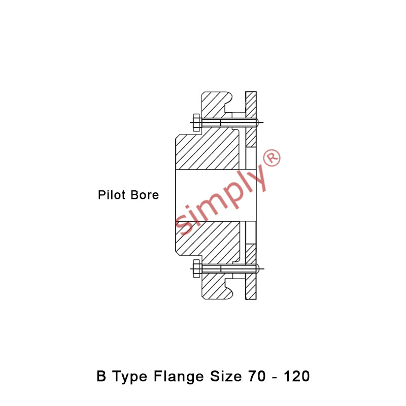 Major Brand F120B-MB Drive Coupling Pilot Bore Max Bore 100mm