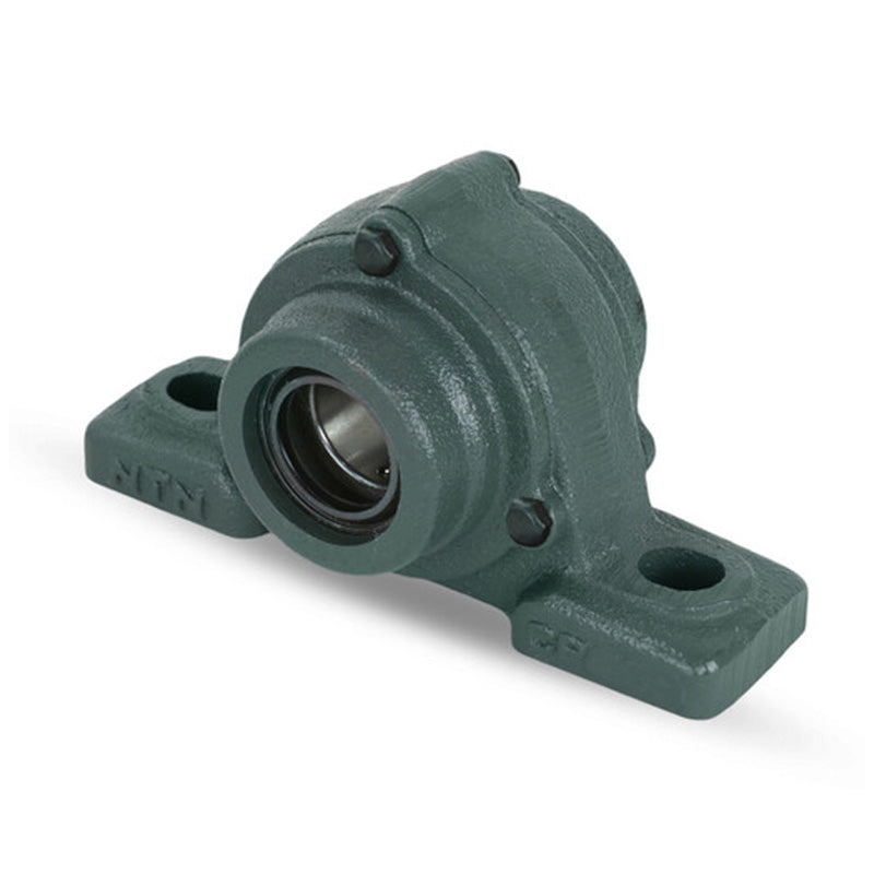 NTN C-UCP206D1 Metric Cast Iron Two Bolt Pillow / Plummer Block Housing with 30mm Bore Insert with Cast Iron Cover - Open Version - Allow 2-3 Days